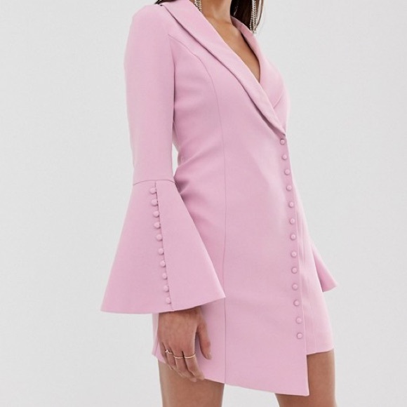 lavish alice pink blazer dress